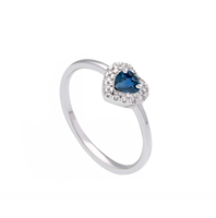 Anello Babila Milano Donna Bacia_Mi in Oro bianco Zaffiro 0.27 Ct 254345 - 254345